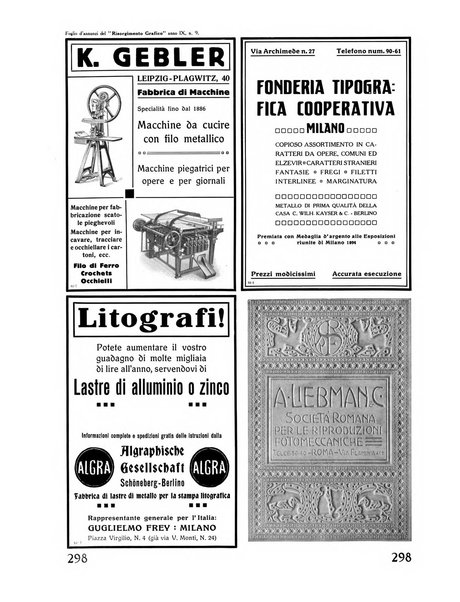 Il risorgimento grafico rivista tecnica mensile di saggi grafici e scritti tecnici