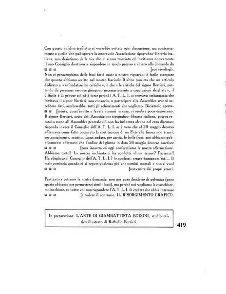 Il risorgimento grafico rivista tecnica mensile di saggi grafici e scritti tecnici