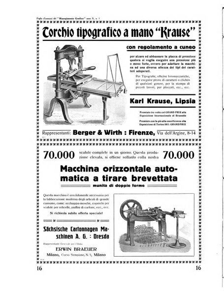 Il risorgimento grafico rivista tecnica mensile di saggi grafici e scritti tecnici