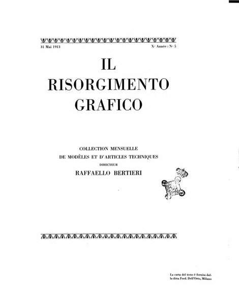 Il risorgimento grafico rivista tecnica mensile di saggi grafici e scritti tecnici