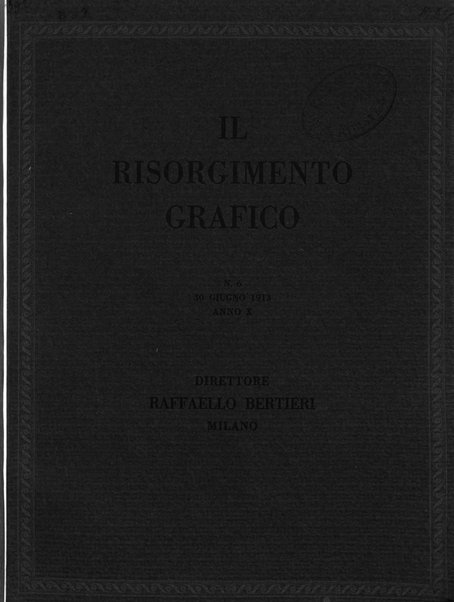 Il risorgimento grafico rivista tecnica mensile di saggi grafici e scritti tecnici