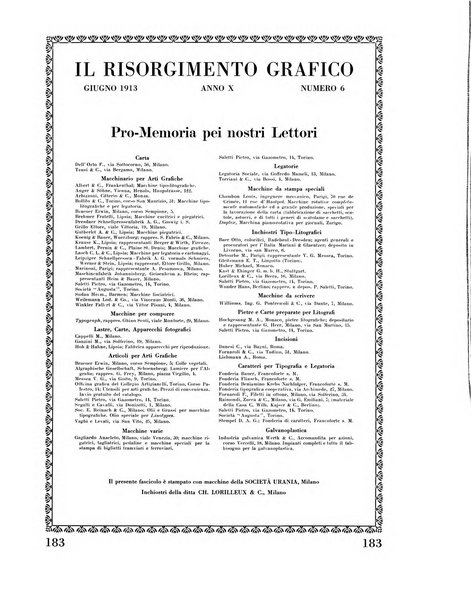 Il risorgimento grafico rivista tecnica mensile di saggi grafici e scritti tecnici