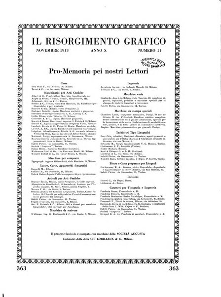 Il risorgimento grafico rivista tecnica mensile di saggi grafici e scritti tecnici