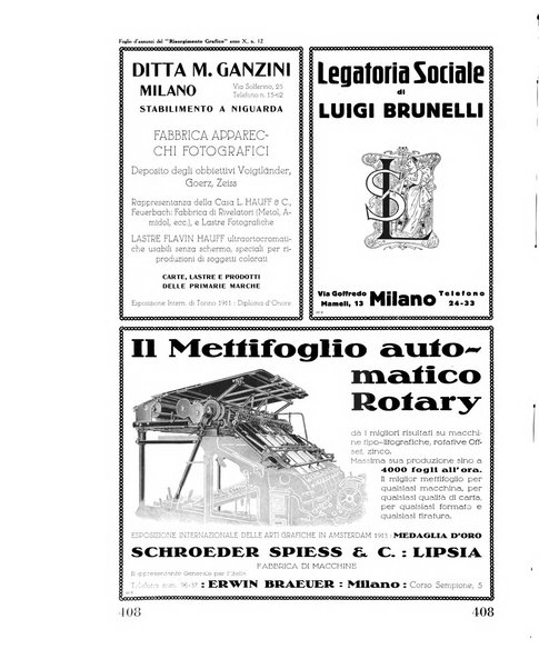 Il risorgimento grafico rivista tecnica mensile di saggi grafici e scritti tecnici