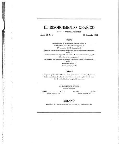 Il risorgimento grafico rivista tecnica mensile di saggi grafici e scritti tecnici