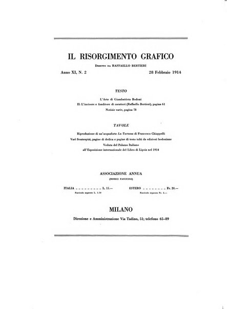 Il risorgimento grafico rivista tecnica mensile di saggi grafici e scritti tecnici