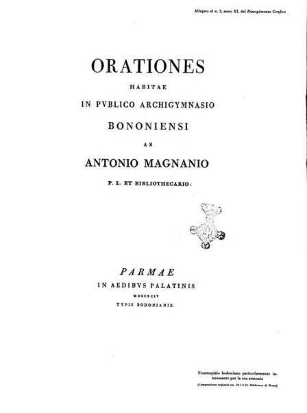 Il risorgimento grafico rivista tecnica mensile di saggi grafici e scritti tecnici