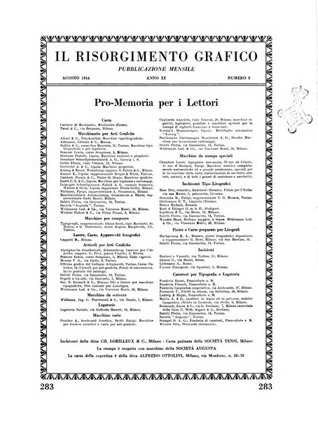 Il risorgimento grafico rivista tecnica mensile di saggi grafici e scritti tecnici