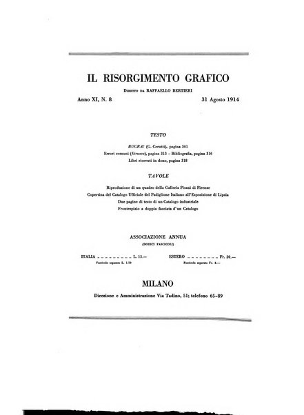 Il risorgimento grafico rivista tecnica mensile di saggi grafici e scritti tecnici