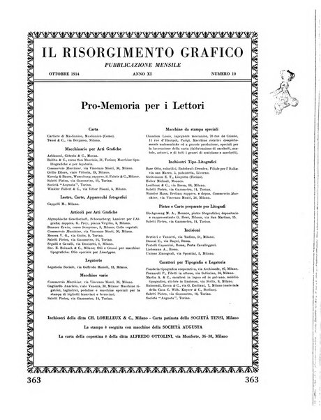 Il risorgimento grafico rivista tecnica mensile di saggi grafici e scritti tecnici