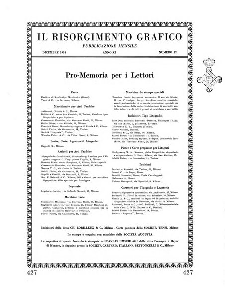 Il risorgimento grafico rivista tecnica mensile di saggi grafici e scritti tecnici