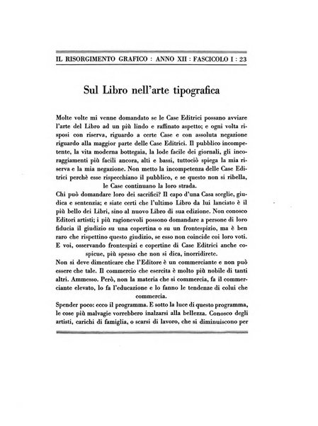 Il risorgimento grafico rivista tecnica mensile di saggi grafici e scritti tecnici