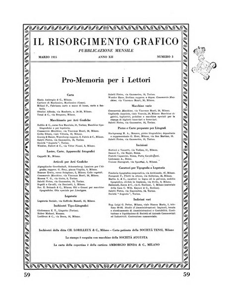 Il risorgimento grafico rivista tecnica mensile di saggi grafici e scritti tecnici