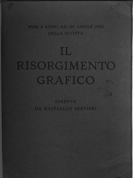 Il risorgimento grafico rivista tecnica mensile di saggi grafici e scritti tecnici