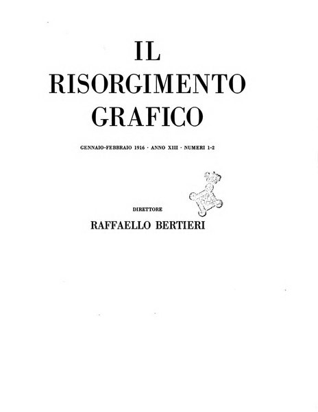 Il risorgimento grafico rivista tecnica mensile di saggi grafici e scritti tecnici