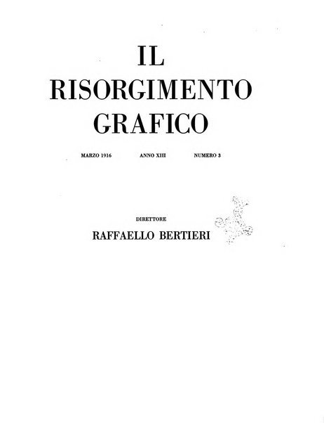 Il risorgimento grafico rivista tecnica mensile di saggi grafici e scritti tecnici