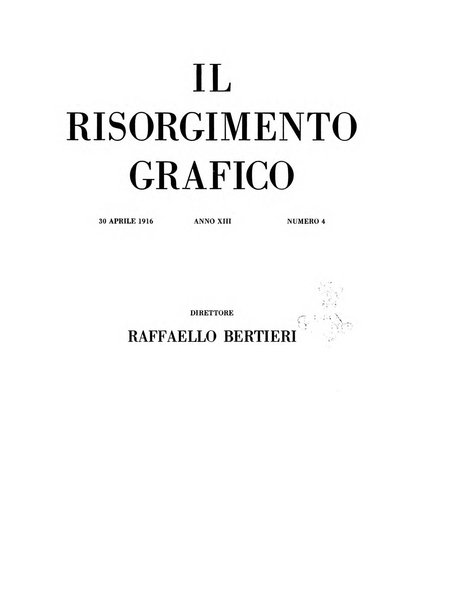 Il risorgimento grafico rivista tecnica mensile di saggi grafici e scritti tecnici