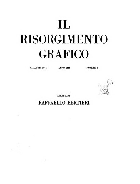 Il risorgimento grafico rivista tecnica mensile di saggi grafici e scritti tecnici