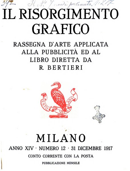 Il risorgimento grafico rivista tecnica mensile di saggi grafici e scritti tecnici