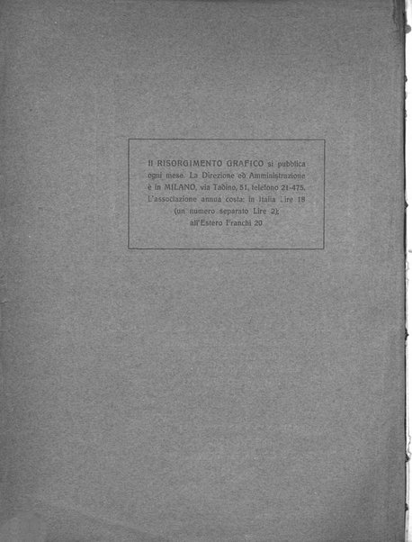 Il risorgimento grafico rivista tecnica mensile di saggi grafici e scritti tecnici