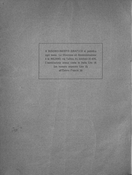 Il risorgimento grafico rivista tecnica mensile di saggi grafici e scritti tecnici