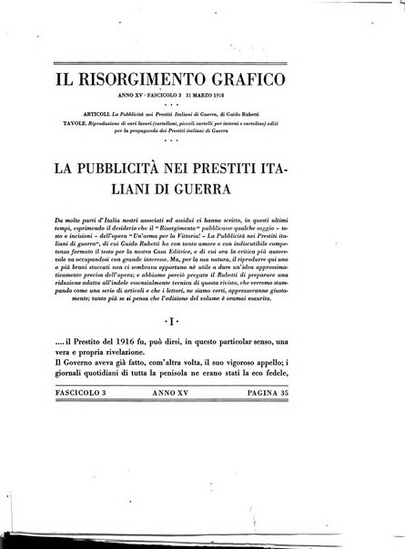 Il risorgimento grafico rivista tecnica mensile di saggi grafici e scritti tecnici