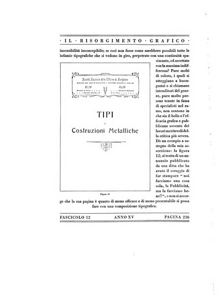 Il risorgimento grafico rivista tecnica mensile di saggi grafici e scritti tecnici