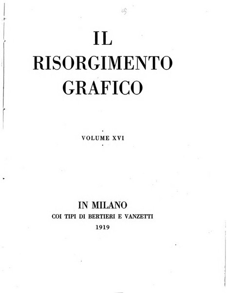 Il risorgimento grafico rivista tecnica mensile di saggi grafici e scritti tecnici