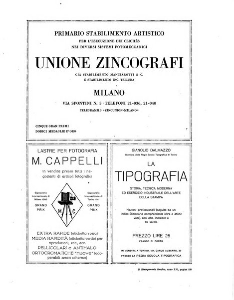 Il risorgimento grafico rivista tecnica mensile di saggi grafici e scritti tecnici