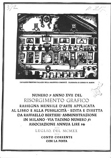 Il risorgimento grafico rivista tecnica mensile di saggi grafici e scritti tecnici