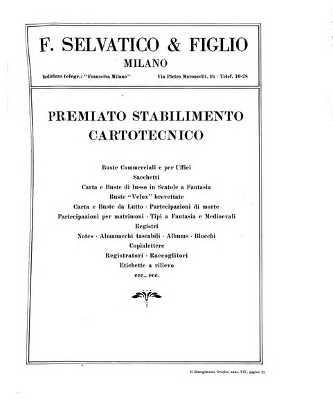 Il risorgimento grafico rivista tecnica mensile di saggi grafici e scritti tecnici