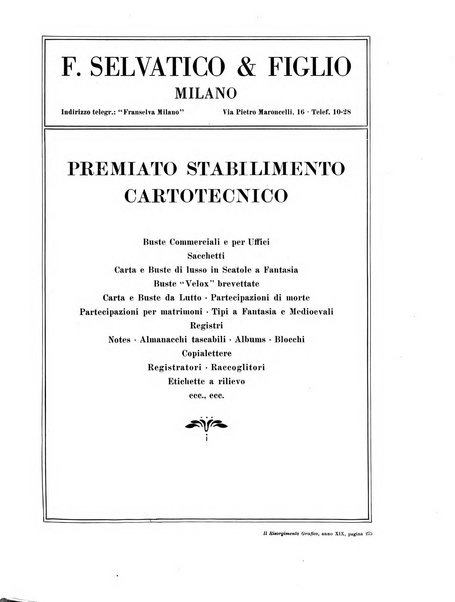 Il risorgimento grafico rivista tecnica mensile di saggi grafici e scritti tecnici