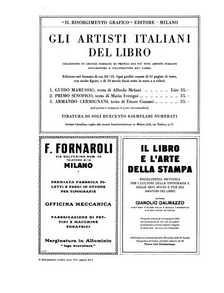 Il risorgimento grafico rivista tecnica mensile di saggi grafici e scritti tecnici