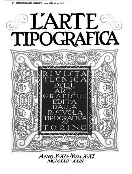 Il risorgimento grafico rivista tecnica mensile di saggi grafici e scritti tecnici