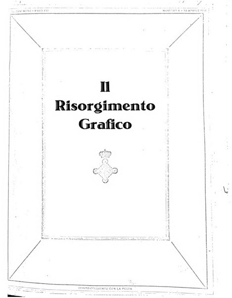 Il risorgimento grafico rivista tecnica mensile di saggi grafici e scritti tecnici