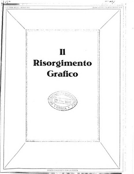 Il risorgimento grafico rivista tecnica mensile di saggi grafici e scritti tecnici