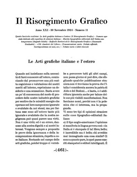 Il risorgimento grafico rivista tecnica mensile di saggi grafici e scritti tecnici