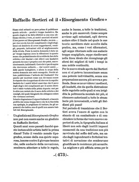 Il risorgimento grafico rivista tecnica mensile di saggi grafici e scritti tecnici