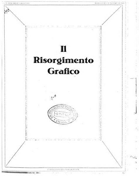 Il risorgimento grafico rivista tecnica mensile di saggi grafici e scritti tecnici