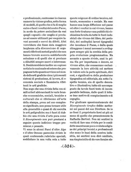 Il risorgimento grafico rivista tecnica mensile di saggi grafici e scritti tecnici