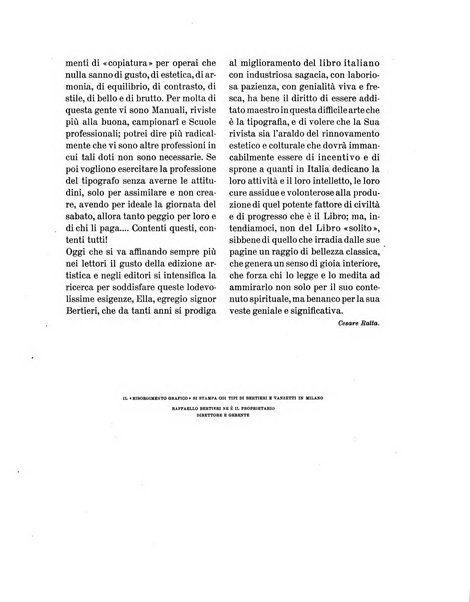 Il risorgimento grafico rivista tecnica mensile di saggi grafici e scritti tecnici