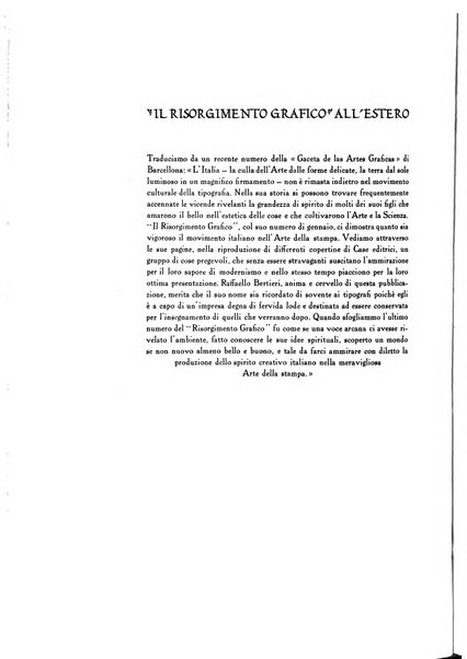 Il risorgimento grafico rivista tecnica mensile di saggi grafici e scritti tecnici