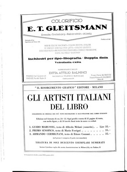 Il risorgimento grafico rivista tecnica mensile di saggi grafici e scritti tecnici