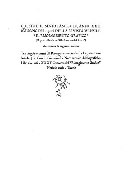 Il risorgimento grafico rivista tecnica mensile di saggi grafici e scritti tecnici