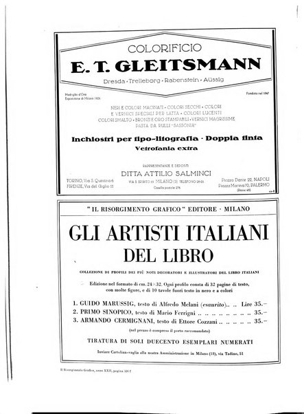 Il risorgimento grafico rivista tecnica mensile di saggi grafici e scritti tecnici