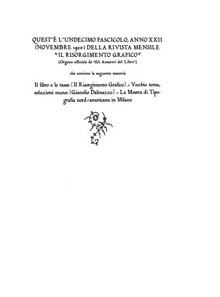 Il risorgimento grafico rivista tecnica mensile di saggi grafici e scritti tecnici