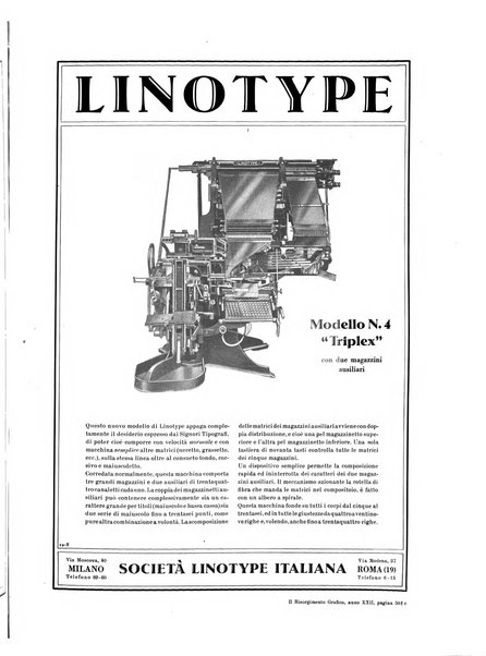 Il risorgimento grafico rivista tecnica mensile di saggi grafici e scritti tecnici