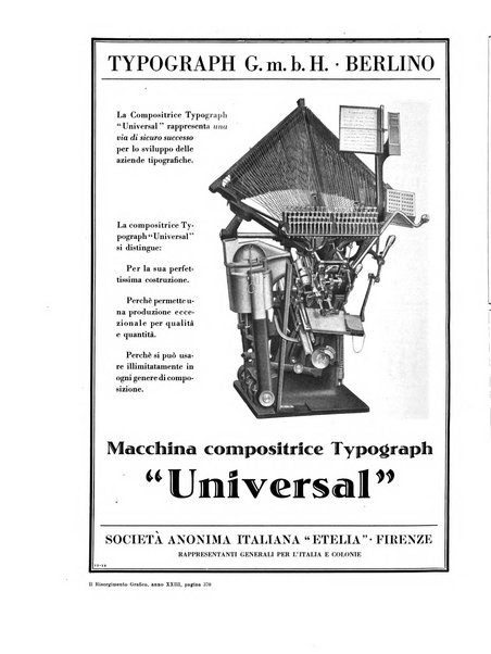 Il risorgimento grafico rivista tecnica mensile di saggi grafici e scritti tecnici