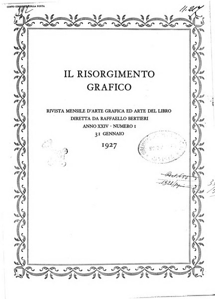 Il risorgimento grafico rivista tecnica mensile di saggi grafici e scritti tecnici