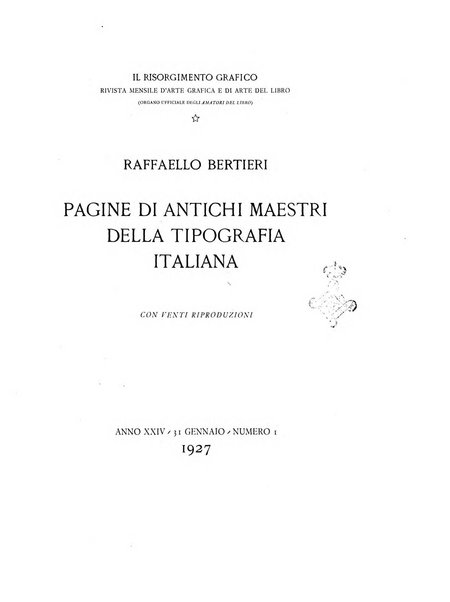 Il risorgimento grafico rivista tecnica mensile di saggi grafici e scritti tecnici